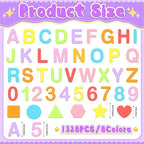 1328 PCS Foam Letter Stickers, Foam Alphabet Number Shape Stickers, Self - Image 2