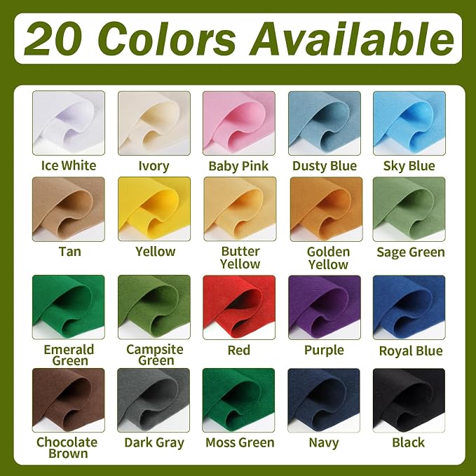 Campsite Green Fabric Sheet 36" X 36", 1.4mm Thick Large Soft Durable Flexible - Image 3