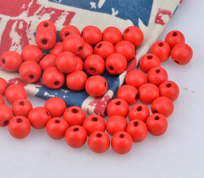 AD Beads Wood Spacer Loose Wooden Craft Beads Big Hole Beads Assorted - Image 4