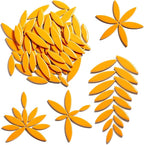 Yoption Petal Mosaic Tiles for Crafts, 200g Flower Leaf Ceramic Tiles Pieces by Yoption