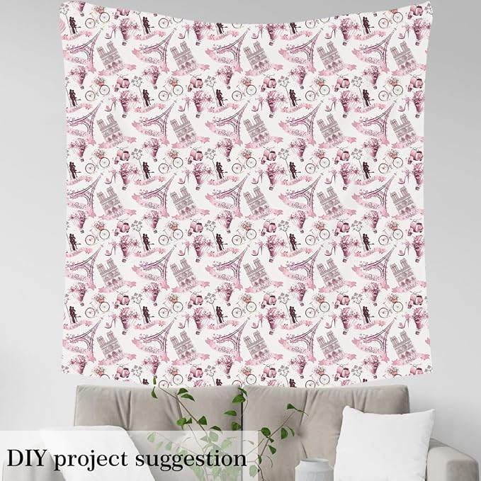 Feelyou Eiffel Tower Upholstery Fabric by The Yard, Romantic French Paris - Image 3