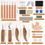 Ninonly 42pcs Wood Carving Tools Kit, Wood Whittling Knife Set - Image 2