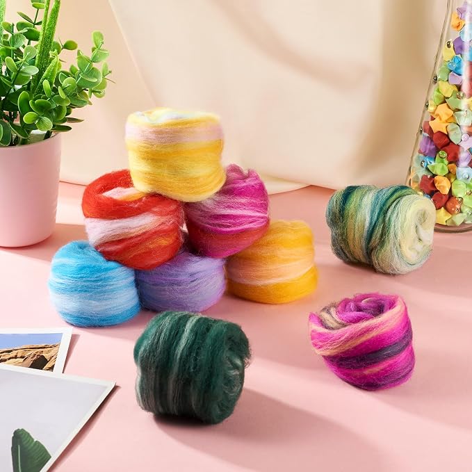 45G Needle Felting Wool Colorful Wool Roving - Image 6