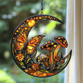 Cresent Forest Butterfly Acrylic Suncatcher Stained Glass Effect Window Car by AVAGAN