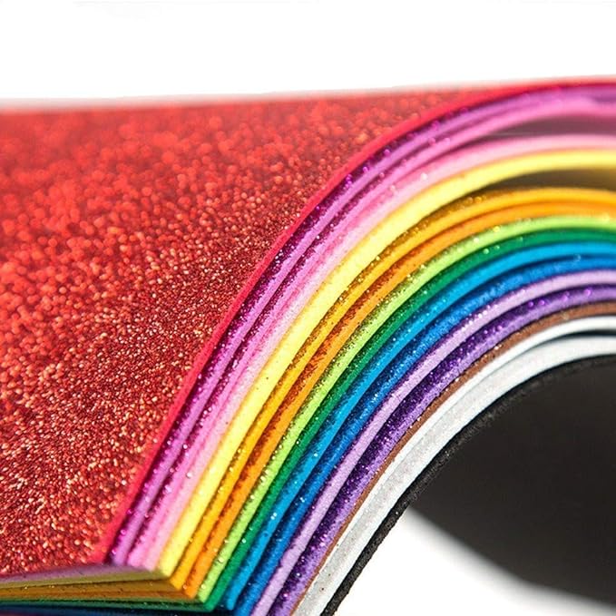 Glitter Paper for Graduation Cap, Sparkly Foam Sheets Father's Day Decor by Mluchee