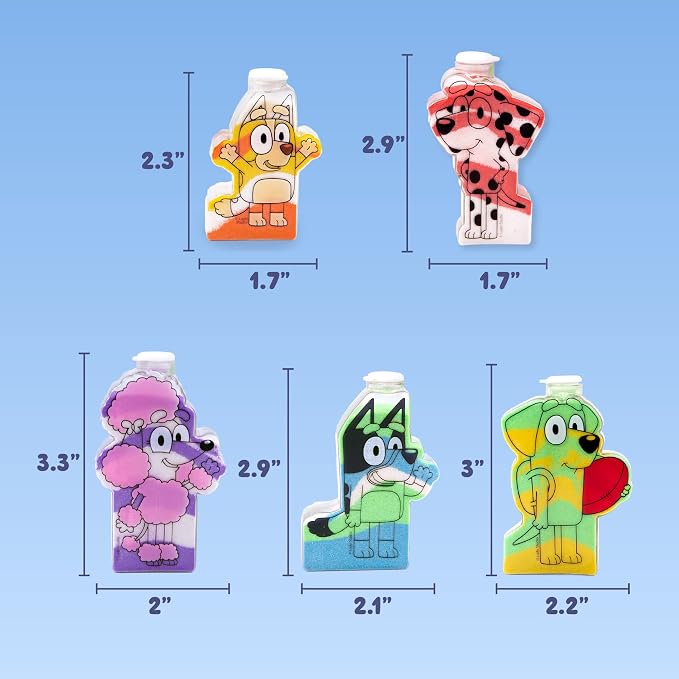 Bluey Sand Art Kit, Includes 5 Sand Art Bottles & 7 Colored Sands, Create Your - Image 6