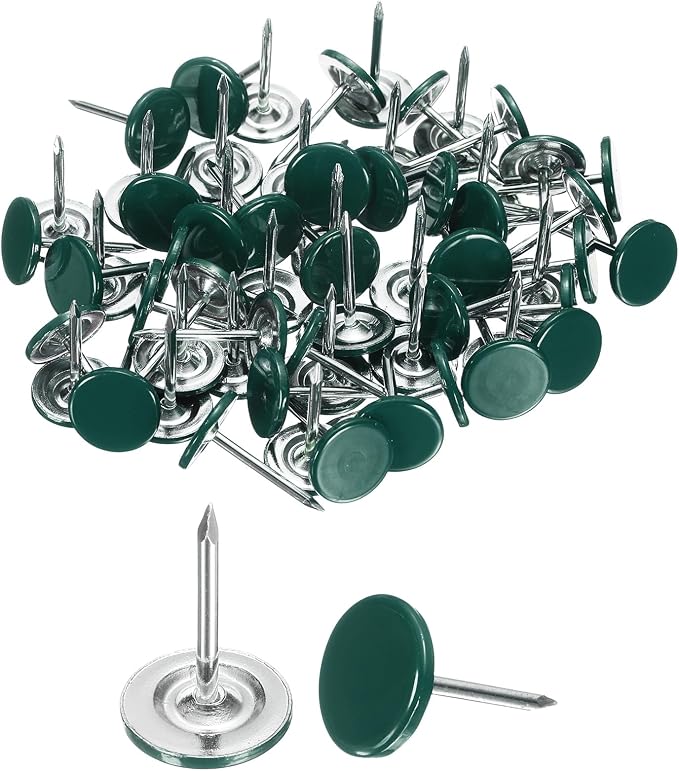 uxcell 150Pcs Upholstery Tacks, 11mmx17mm Flat Head Thumb Tack Decorative by uxcell