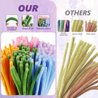 Cwczhi 1500 PCS Pipe Cleaners, 50 Colors Creative Chenille Stems Craft | Fuzzy - Image 5