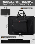 Nicpro Art Portfolio Bag 36 x 48 Inches Waterproof Nylon Artist Carrying Bag - Image 2