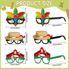 Pajean 32 Pcs Italian Party Decorations Italy Theme Eyeglasses Italian Paper - Image 2