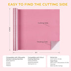 HTVRONT Pink Glitter HTV Vinyl- 10” x 5ft Pink Glitter Iron On Vinyl | Pink - Image 3