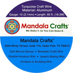 Mandala Crafts 12 Gauge Turquoise Anodized Aluminum Craft Wire, 60 FT | Colored - Image 3