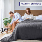 King Size Weighted Blanket for Adults Cooling Heavy Blanket for Sleeping - Image 4