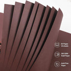 RECUTMS 10x10 Inch Scrapbook 60 Pages DIY Memory Album Kraft Paper Coffee | - Image 5