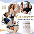 Royal Therapy Travel Memory Foam Pillow 2-Pack, Neck Pillow Bamboo Adjustable - Image 7