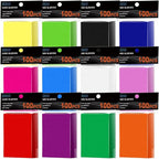MEQHUO 1200 Count Card Sleeves, 12 Colors 66X91mm Perfect Fit MTG Card Sleeves by Unknown