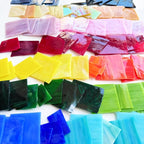 ILLUCKAI 2.2lb Stained Glass Scraps, Mosaic Glass Pieces, Mosaic Tiles - Image 3