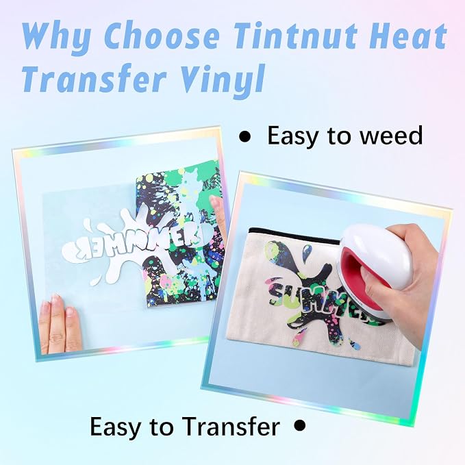 Tintnut Blue Green Splash Heat Transfer Vinyl, stretch washable, works - Image 3