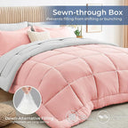 Sasttie Full Size Comforter Sets, 7 Pieces Reversible Bed in a Bag Full - Image 3