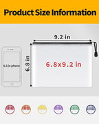 SUNEE Plastic Mesh Zipper Pouch 6.8x9.2 in, Extra Large Water-Resistant Zip Bag - Image 2