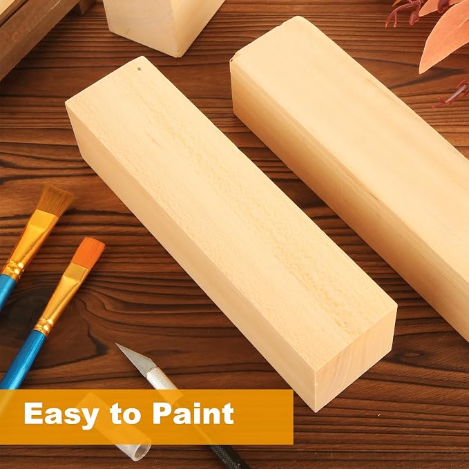 2 Pack 10x3x3 inch Basswood Carving Blocks, Unfinished Bass Wood Blocks - Image 6