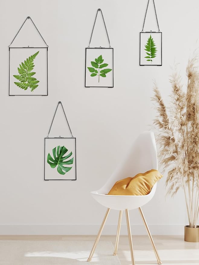 REDHUGO Hanging Pressed Flower Frames, Double Glass Floating Picture Frame - Image 5