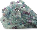 60PCS 6mm Natural Colorful Fluorite Gemstone Round Loose Beads by CHEAVIAN