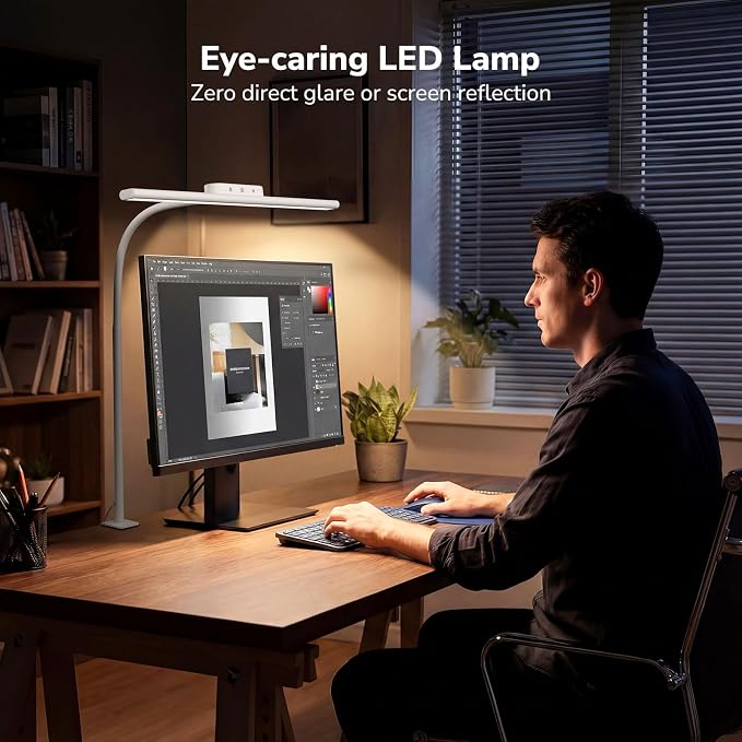 Lepro Led Desk Lamp for Home Office, Metal Architect Lamp - Image 3