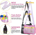qiipii 2 Pack Beach Mesh Bag Shell Collecting Bag Beach Sand Toy Bags - Image 3