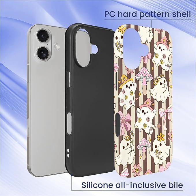 Case for iPhone 17, Scratch Resistant Hybrid Double Layer Hard Shell，Cute - Image 2
