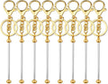 beadable keychains Bulk 8pcs Blank Keychain Making Kit Keychains Accessories by Unknown