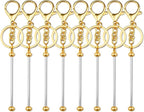 beadable keychains Bulk 8pcs Blank Keychain Making Kit Keychains Accessories by Unknown