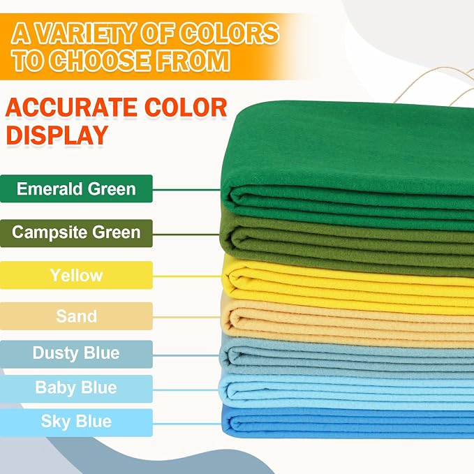 XSEINO Butter Yellow Large Felt Fabric 108" X 36 ", 1.4 mm Thick Soft Felt - Image 5