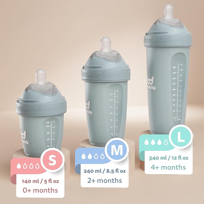 Wonder Woman DC Comics - Herobility Double Anti-Colic Baby Bottles – 12 fl oz/340ml – 3-Pack