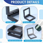 60 Pcs 3D Floating Display Case PE Film Jewelry Storage Box Coins Display Frame - Image 4