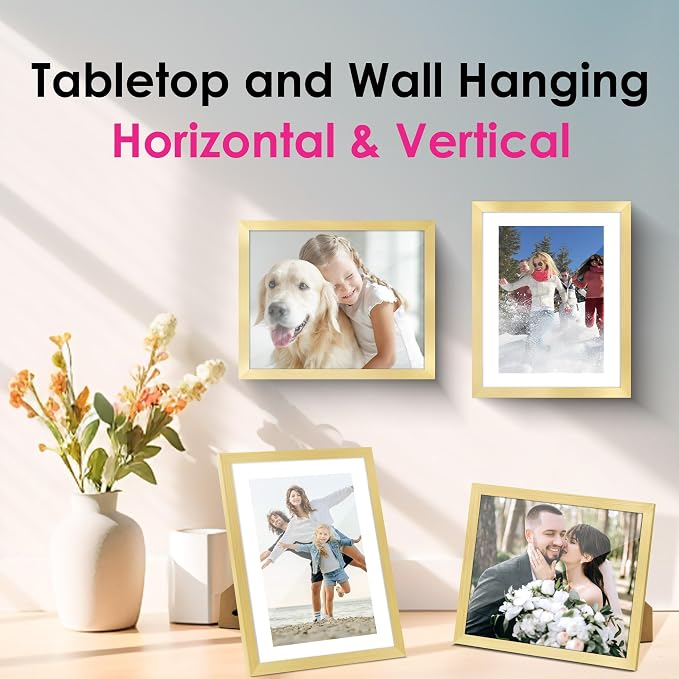FIXSMITH 8x10 Picture Frame Bulk-6 Pack, Wall & Tabletop Picture Frames - Image 6