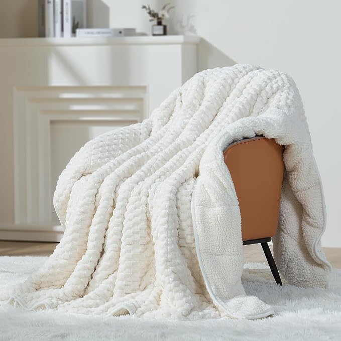 Mr. Sandman Weighted Blankets for Adults Queen Size 15lbs, Warm Sherpa Fleece by MrSandman
