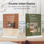 MaxGear Acrylic Sign Holder 8.5" x 11" Double Sided Sign Stand, 18 Pack | Clear - Image 4