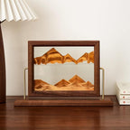 Solid Wood Oasis Mini Art Liquid Motion 360-Degree Rotation, Made of Black by THFLSTR