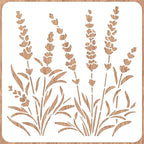 INFUNLY Lavender Wall Stencils for Painting 11.8x11.8 Tile Stencil Set Reusable - Image 8
