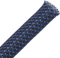 100ft - 1/4 inch PET Expandable Braided Sleeving – BlackBlue – Alex Tech by AlexTech