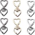 12 Pcs Heart Swivel Spring Clasps，Metal Spring Key Chain Hook Clasps，Clip by Unknown