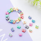 100pcs Colorful Butterfly Polymer Clay 10mm Spacer Beads - Image 2