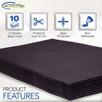 Black EVA Foam Sheets, 9 x 12 Inch, 2mm Thick Handicraft Foam Paper - Image 4
