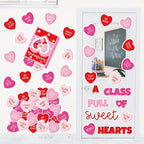 JarThenaAMCS Valentine' s Day Classroom Door Decoration Bulletin Board Set Red - Image 4