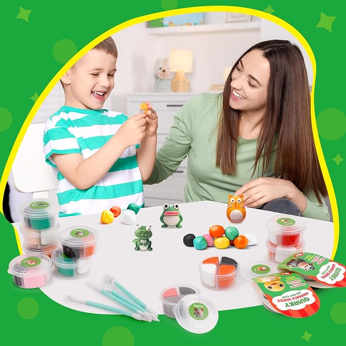 Kasfalci Air Dry Clay Kit for Kids, 12 Animals Modeling Magic Clay Sculpting Set - Image 6