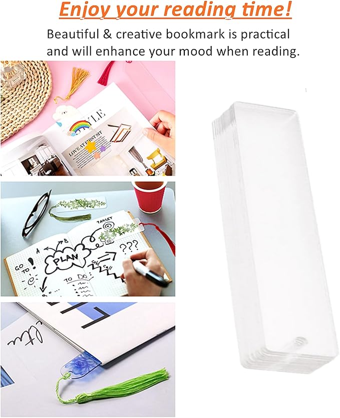 30Pcs Clear Acrylic Bookmark Blanks - Image 5