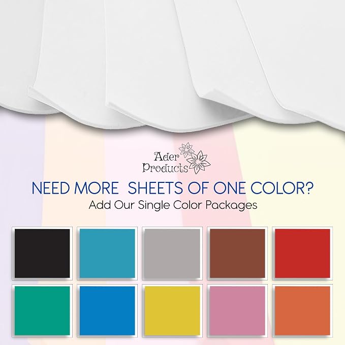 Adhesive White EVA Foam Sheets for Crafts, 2mm Thickness – Sticky Back Foam - Image 4