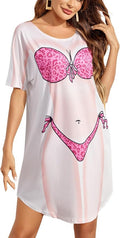 Ekouaer Women's Bikini Shirt Cover Up Short Sleeve Cute Bikini Print Cover-Up by EKOUAER