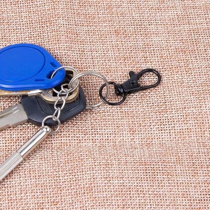 HXSEMAYIG Keychain Hooks with Key Rings, Metal Swivel Lobster Claw Clasps - Image 7
